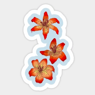 Three Tiger Lillies Sticker